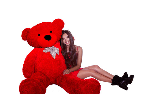 red life sized teddy bear